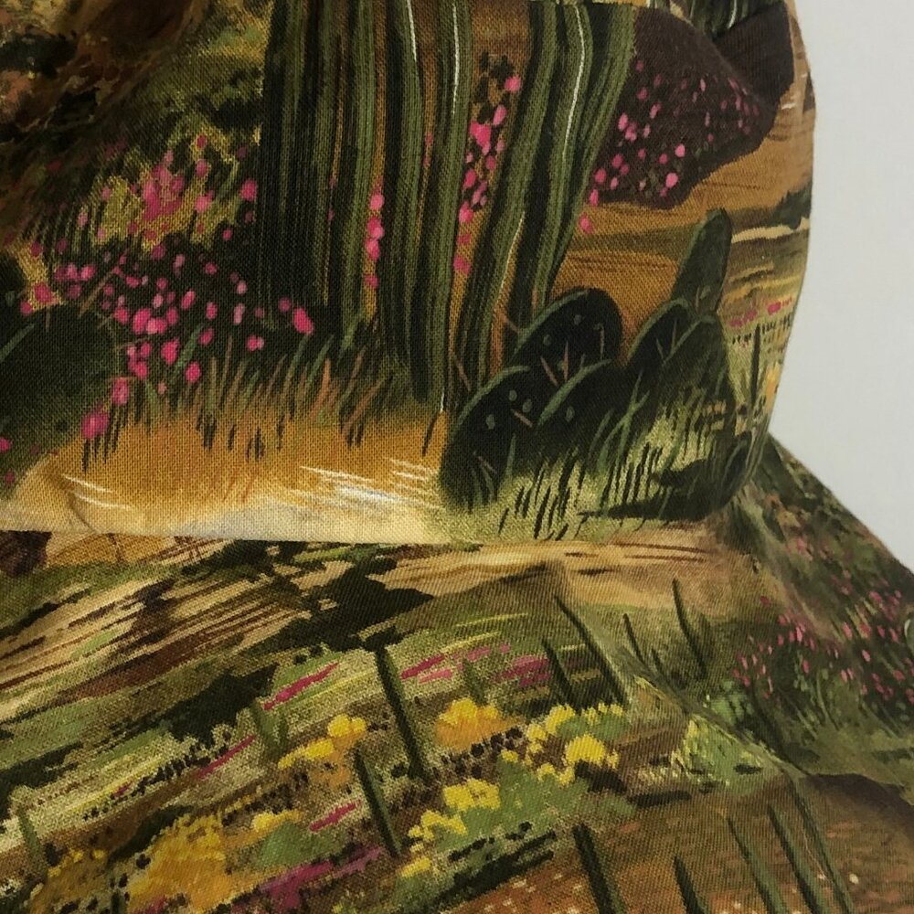 Art Print Bucket Hat — Painterly Landscape Design in Earth Tones - Picture 9 of 11